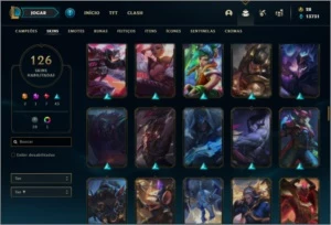 Conta ouro 4 com 155 Champs e 126 Skins - League of Legends LOL