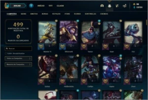 Conta ouro 4 com 155 Champs e 126 Skins - League of Legends LOL