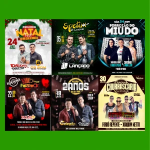 Pack de 50 Flyers para Festas e Eventos - Corel Draw - Outros