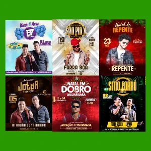 Pack de 50 Flyers para Festas e Eventos - Corel Draw - Outros