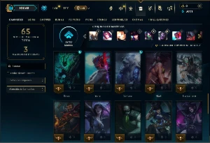 Platina 3 com 45 Champs e 7 Skins - League of Legends LOL