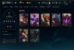 Platina 3 com 45 Champs e 7 Skins - League of Legends LOL