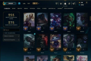 Prata 2 com 115 Champs e 34 Skins  ( Mais de 60 Jogos ) - League of Legends LOL