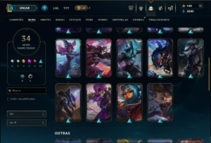 Prata 2 com 115 Champs e 34 Skins  ( Mais de 60 Jogos ) - League of Legends LOL