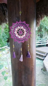 Mandala Enfeite de Parede em Crochê - Artesanato e Personalizados