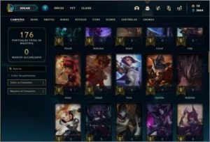 Conta bronze 4 com 60 champs e 46 skins + 2 Ultimates - League of Legends LOL