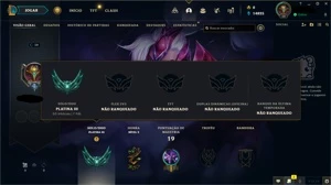 CONTA PLATINA, E-MAIL NAO CONFIRMADO CONTA NOVA - League of Legends LOL