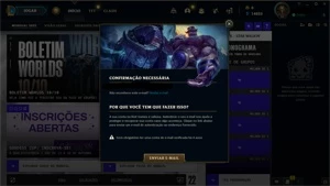 CONTA PLATINA, E-MAIL NAO CONFIRMADO CONTA NOVA - League of Legends LOL