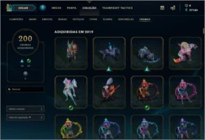 Conta League of Legends, Level 407, 951 skins, Diamante 2 LOL