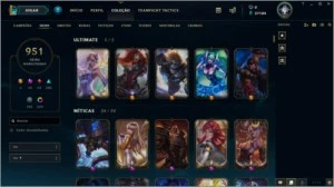 Conta League of Legends, Level 407, 951 skins, Diamante 2 LOL