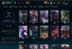 Bronze 2 com 140 Champs e 23 Skins ( 250 Jogos ) - League of Legends LOL