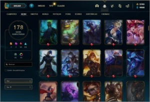 Conta Platina 2 com 2700RP, 178 skins e 100 champs - League of Legends LOL