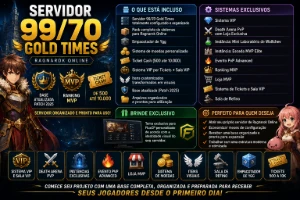 Servidor rAthena Pré Configurado LvL 99/70 Gold Times