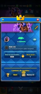 Conta Clash Royale 9k+ Troféus | Mega Cavaleiro Nív. 15 | 