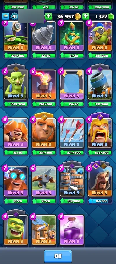 Conta Clash Royale 10k+ Troféus | Mega Cavaleiro Nív. 15 | 