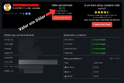 Conta Steam (Preço Aprox. : R$ 900+)!