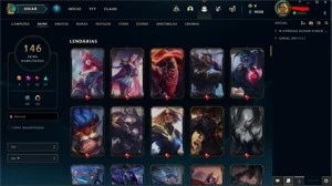 acc Lol Lvl 506, 146 skins e todos os campeões habilitados - League of Legends