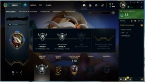 Conta Prata 2 com 71 campeões e 25 skins e passe do evento - League of Legends LOL