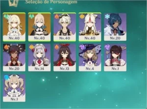 Conta AR22 - Jean, Bennett e mais - Genshin Impact