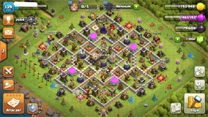 CONTA CV 11 MURO FULL CLASH OF CLANS + Decorações RARAS