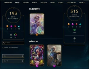 CONTA LEAGUE OF LEGENDS LVL 650/MESTRE S11 TODOS CHAMPIONS LOL