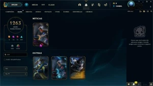 Conta LOL 1263 SKINS (SKINS RARAS) BLACK ALISTAR/CORKI OVNI - League of Legends