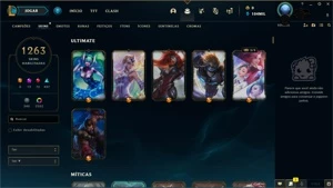 Conta LOL 1263 SKINS (SKINS RARAS) BLACK ALISTAR/CORKI OVNI - League of Legends