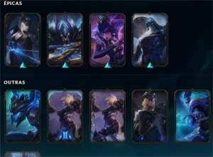 Conta LOL 1263 SKINS (SKINS RARAS) BLACK ALISTAR/CORKI OVNI - League of Legends