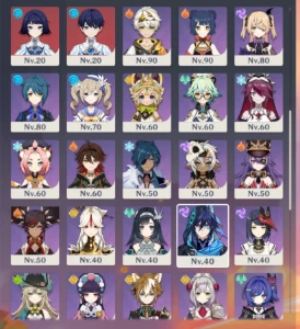 Conta Genshin 24 Personagens 5⭐ 9 Armas 5⭐ - Genshin Impact