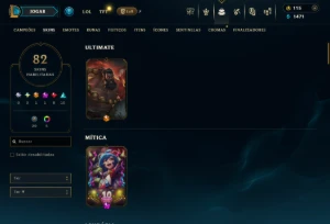 Unranked com 70 Champs e 82 Skins ( MAIN ADC ) - League of Legends LOL