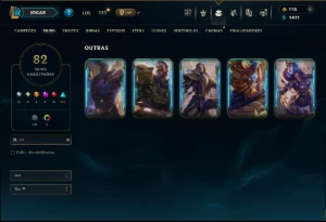 Unranked com 70 Champs e 82 Skins ( MAIN ADC ) - League of Legends LOL