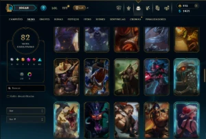 Unranked com 70 Champs e 82 Skins ( MAIN ADC ) - League of Legends LOL