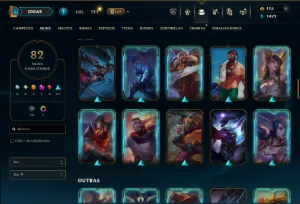 Unranked com 70 Champs e 82 Skins ( MAIN ADC ) - League of Legends LOL