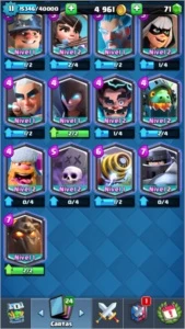 Clash royale arena 12, 14 lendárias  (9 nível 2) level 11