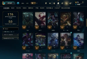 Platina 3 com 65 Champs e 20 Skins ( ADC / JG / MID ) - League of Legends LOL
