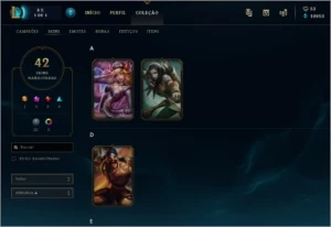 CONTA LOL - QUASE TODOS OS CAMPEÕES - VÁRIAS SKINS - League of Legends