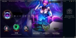 CONTA PLATINA 4 COM DJ SONA E + - League of Legends LOL