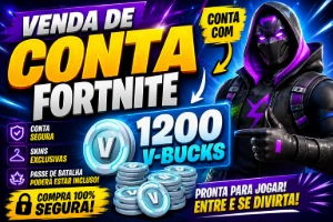 conta com 1200 Vbucks, pra vender hoje!!!
