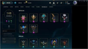 CONTA LOL BR COLECIONADOR - 1154 SKINS, AVALIADA EM 23 MIL - League of Legends