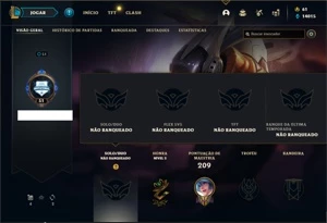Conta Unranked com 82 Champs e 77 Skins - League of Legends LOL