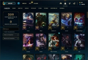 Conta Unranked com 82 Champs e 77 Skins - League of Legends LOL