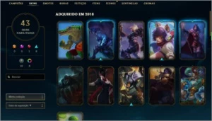 Conta LoL Gold 5 mmr bom ganhando entre 21 e 23pdl - League of Legends