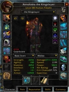 Conta WOW BRASIL - Pala 6,1 DPS / 5.9 Tank - Blizzard