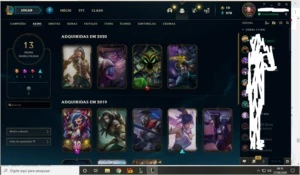 Conta League of legends lol GOLD +60 champ 13 skin