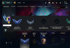 Conta diamante 2 com 28 Champs e 5 Skins ( 70 PDL ) - League of Legends LOL