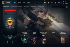 Conta LoL Platína- 386 skins - mmr bom! - League of Legends