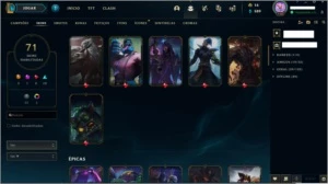 Conta lol Platina 4 com varias skins e bandeiras de clash - League of Legends