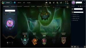Conta lol Platina 4 com varias skins e bandeiras de clash - League of Legends