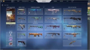 Conta atualmente Plat 2, com quase R$ 1.200 em skins - Valorant