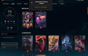 Conta Com Ward Rara Da Riot + Cho Gath Estrela Negra - League of Legends LOL